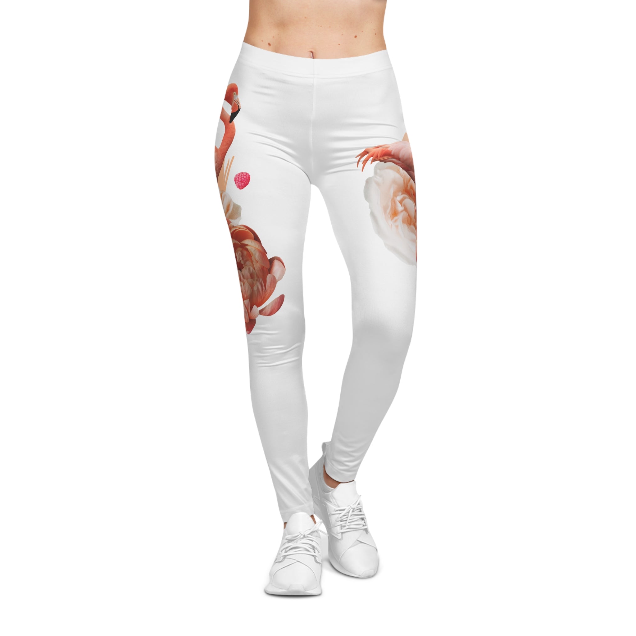 Flamingo Floral Women's Casual Leggings - Comfortable, Stylish Activewear for Everyday Wear